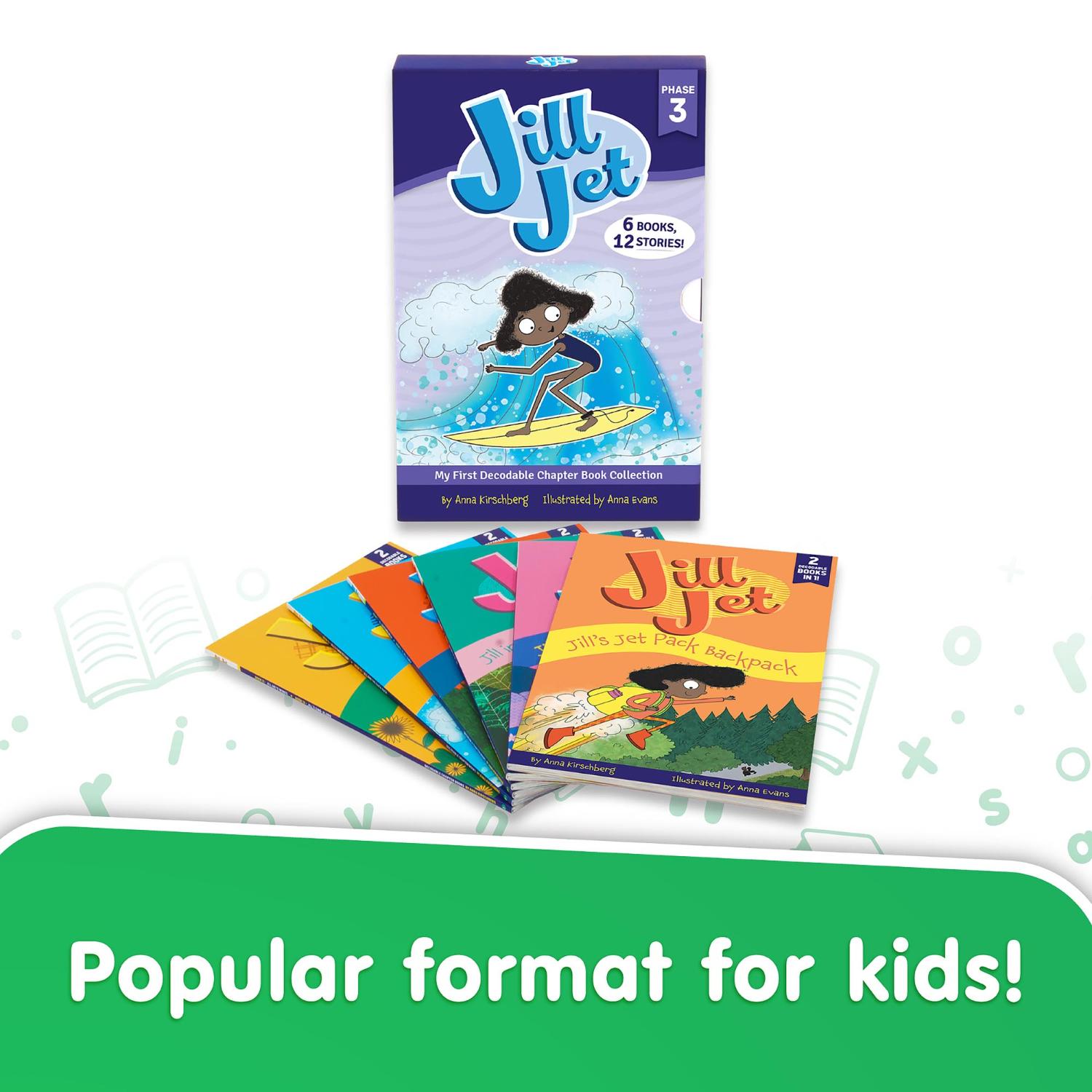 Jill Jet Decodable Chapter Books Box Set Phonics (Phase 3) – West