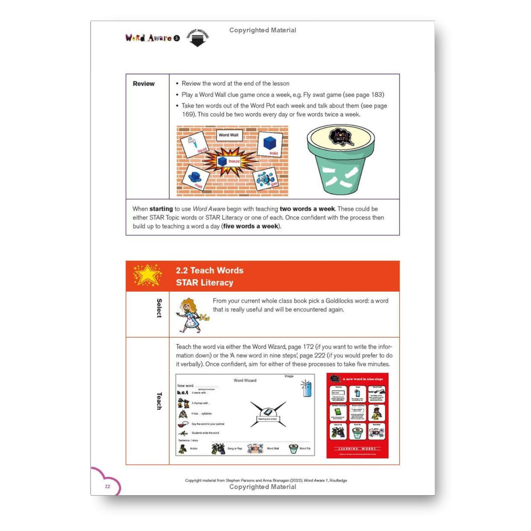 Word Aware 1 Teaching Vocabulary Across the Day, Across the Curriculum