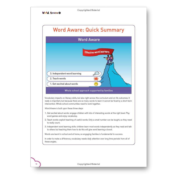 Word Aware 1 Teaching Vocabulary Across the Day, Across the Curriculum