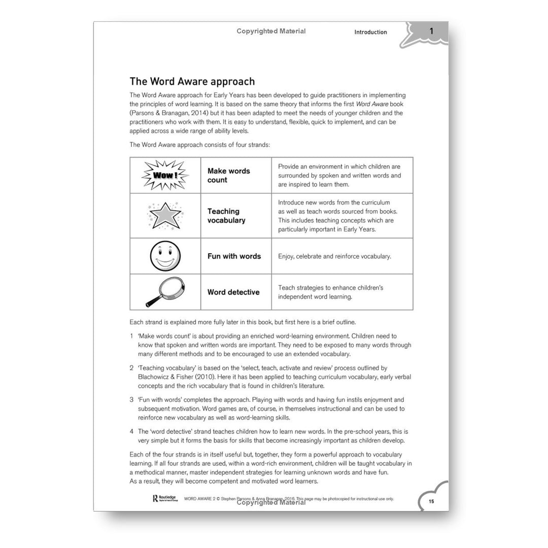 Word Aware 2 Teaching Vocabulary in the Early Years