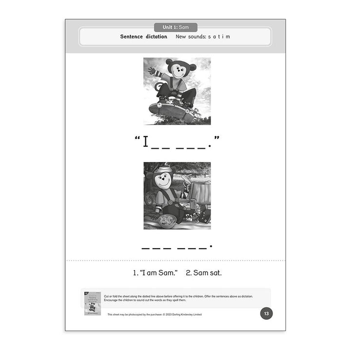 Dandelion Readers Reading & Writing Activities Set 1 Units 1-10 Sam